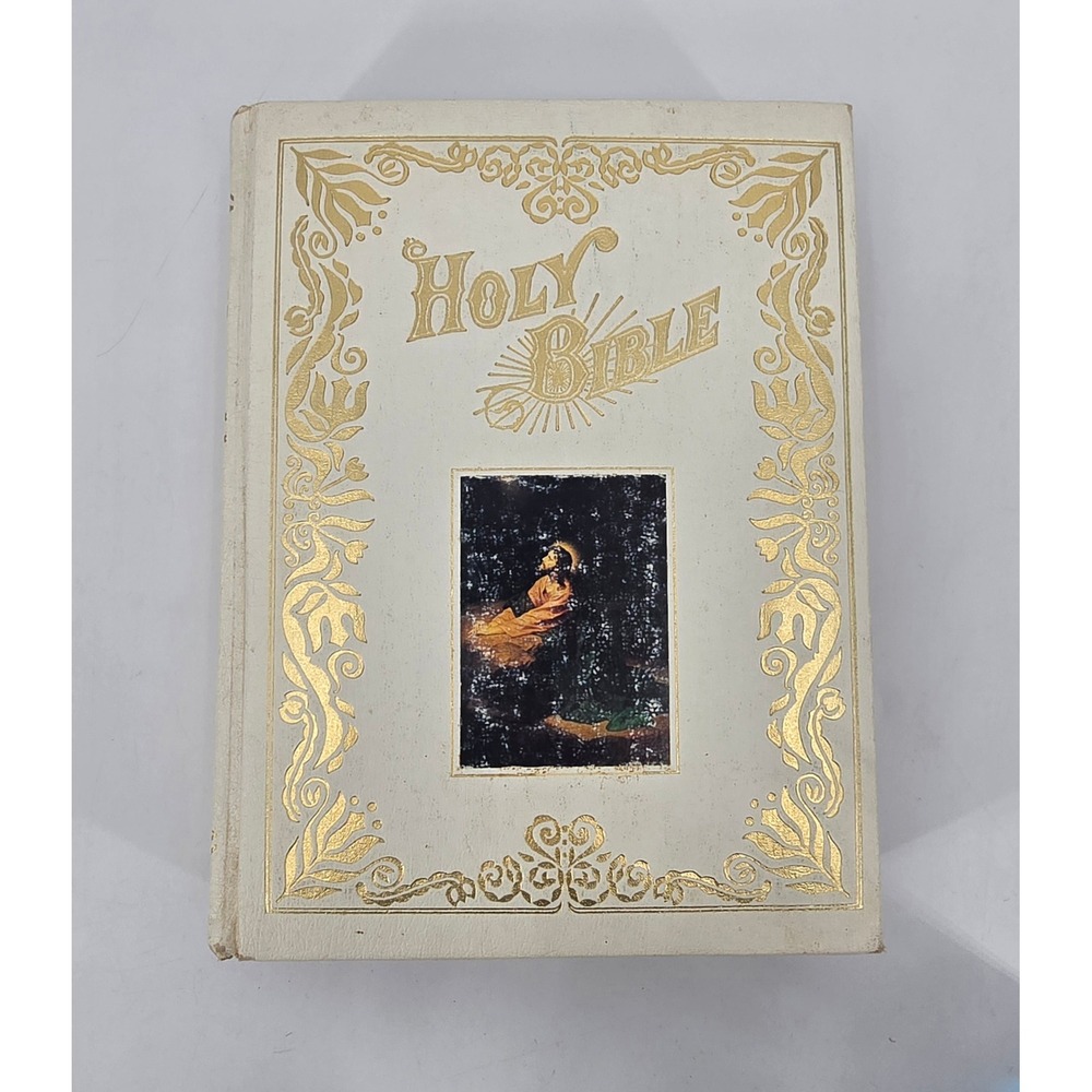 Vintage 1976 Kedeka Holy Bible KJV Family Bible Gold Gilt Heirloom Christian